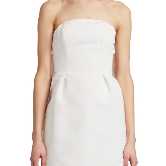 ALEXIA MARIA SILK FAILLE BOW-BACK MINIDRESS - Picture 1 of 3